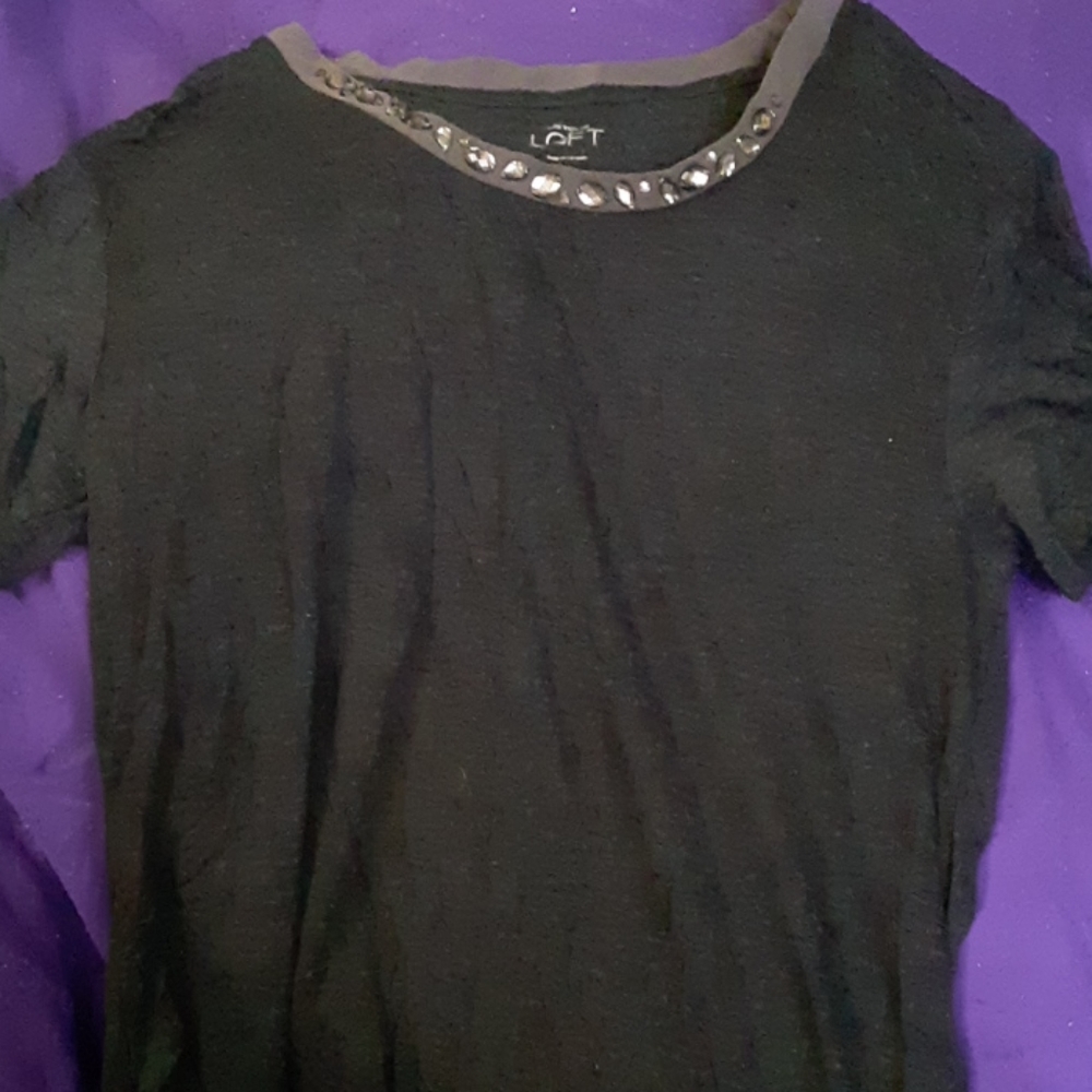 Ann Taylor Loft bejeweled tshirt